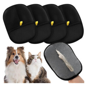 Guantes Removedores De Pelo Para Mascotas 4 Pzs Uso Húmedo S