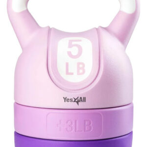 Juego De Pesas Rusas Ajustables 5.4 Kg Con Revestimiento Neo Morado