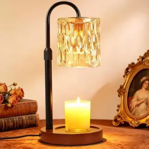 Lámpara Calentadora De Velas Con Temporizador Metal Y Vidrio