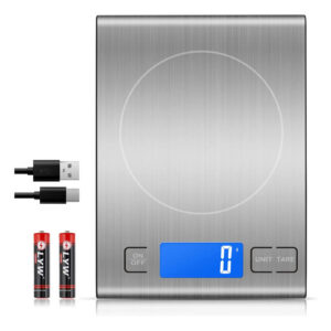 Balanza De Cocina Digital 15kg Usb Recargable Pantalla Lcd Plata 0 G