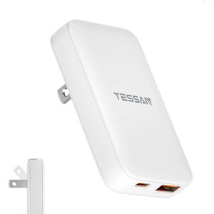 Cargador De Pared Usb C 65w Plegable Para iPhone Y Samsung Blanco