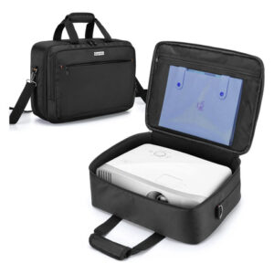 Funda De Transporte Para Proyector Con Compartimento Laptop Negro