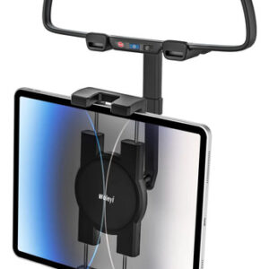 Soporte Tablet Espejo Retrovisor Para Coche Ajustable 4.7-13 Negro
