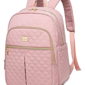 Mochila De Almuerzo Térmica Rosa 20 Litros Para Mujer Rosa Acolchado Con Patrón Rombos
