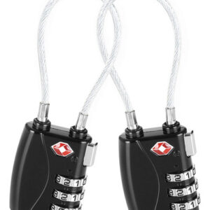 Candado Para Maletas Negro Tsa Set 2 Piezas Combinaciones Negro