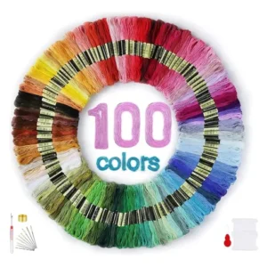 Kit De Bordado Con 100 Colores Hilo De Poliéster 122 Piezas Color De Los Hilos