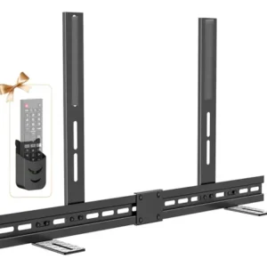 Soporte De Barra De Sonido Ajustable Montaje En Pared Negro Negro