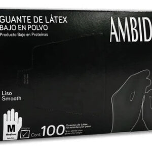 Guantes De Látex Negros Desechables 100 Piezas Media Negro Talla