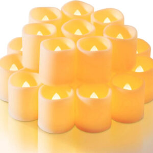 Velas Led Sin Llama 24 Piezas Táctiles Decorativas Calidas