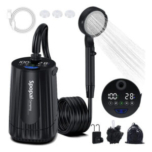 Regadera Portátil Recargable 10000mah 5 Velocidades Ipx8 Negro