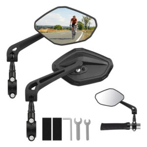 Espejos De Bicicleta Hd Grandes Ajustables 360 2 Piezas