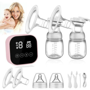 Extractor De Leche Eléctrico Doble Portátil 180 Ml Silicona