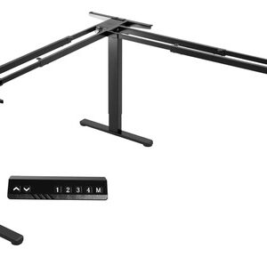 Escritorio Ajustable Eléctrico Esquinero 3 Patas Negro 116 C Negro