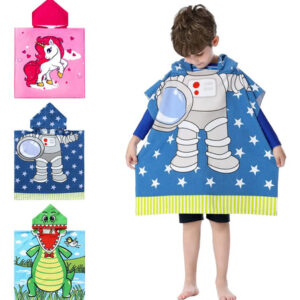 Toalla De Baño Con Capucha Para Niños 60x60 Cm Algodón Suave