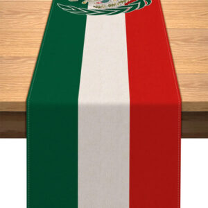 Camino De Mesa Lino 183x33 Cm Decorativo Fiesta Día México