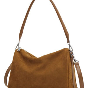 Bolso De Gamuza Para Mujer Bandolera Clásico Marrón Rectangu
