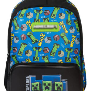 Mochila Escolar Minecraft Niño Acolchada Ligera Ajustable