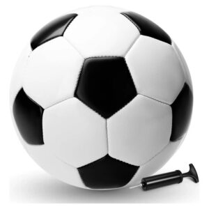 Balón De Fútbol Tamaño 3 Para Niños Incluye Bomba Práctica Blanco Y Negro