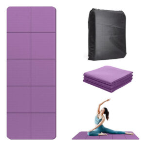 Tapete De Yoga Plegable 183x61cm Antideslizante Morado Morado