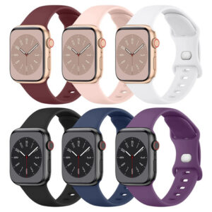 Correa De Silicona Líquida Para Apple Watch 38mm A 49mm 6 Pa