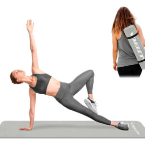Tapete Antideslizante Para Ejercicio 173 Cm Ideal Yoga Y Pil Gris