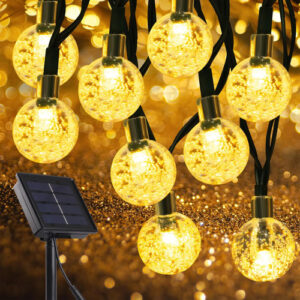 Cadena De Luz Solar 50 Led 6.9m Guirnalda Exterior Ip65
