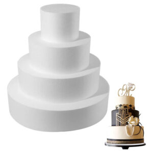 Cake Dummy 4 Piezas Poliestireno Redondo Para Pasteles Event