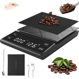 Báscula Digital De Cocina Recargable Usb Precisión 0.1g Negro 0 G