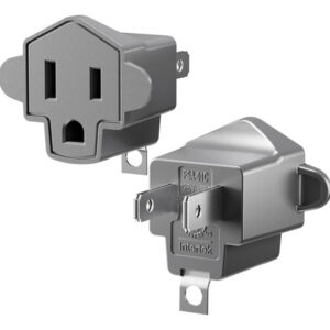 Adaptador De Enchufe De 2 A 3 Clavijas Ignífugo Paquete De 2