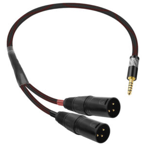 Cable Adaptador Audio 4,4 Mm A Doble Xlr 0,5 M Trenzado
