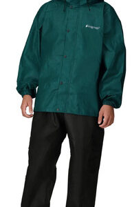 Traje De Lluvia Deportivo Hombres Verde Oscuro Y Negro Imper Verde Oscuro/pantalones Negros Se Ajusta A La Talla Real