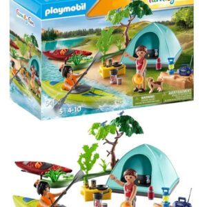Juego De Camping Playmobil Para Niños Con Hoguera Y Canoas