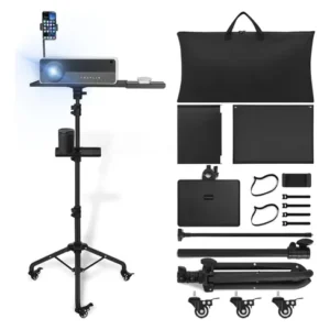 Trípode Para Proyector Ajustable 69 A 136cm Con Ruedas Negro