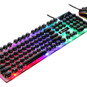 Kit Teclado Y Mouse Gamer Rgb Mecánico Usb 104 Teclas Colori