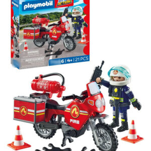 Moto De Bomberos Playmobil 21 Piezas Con Instrucciones Niños