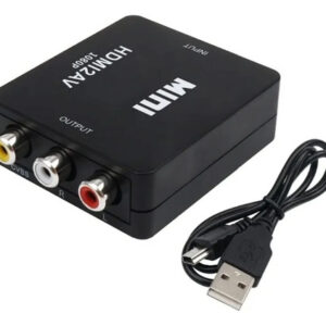 Convertidor Hdmi A Rca Audio Video Adaptador Portátil Negro Negro
