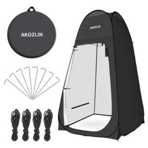 Tienda De Privacidad Portátil 190x100cm Ducha Camping Fácil Negro