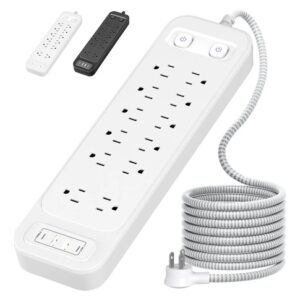 Regleta Multicontacto 12 Salidas 4 Usb 1.8 M Protección Pico Blanco