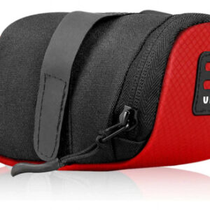 Bolsa Impermeable Para Asiento De Bicicleta Negro Y Rojo Negro Con Rojo