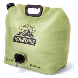 Recipiente De Agua Plegable 7.5 Litros Ligero Y Reutilizable Verde