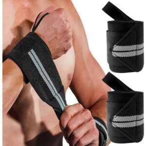 Muñequeras Para Gimnasio Aumenta Soporte Muñeca Talla Única Gris B