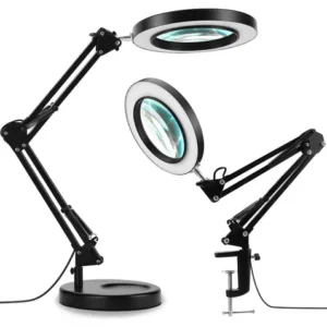 Lupa Led Con Aumento 10x Y Pinza Para Lectura Y Manualidades