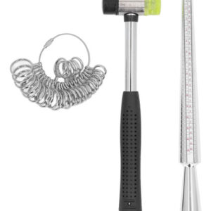 Medidor De Anillos Kit De Tallas Acero Inoxidable Ligero 31