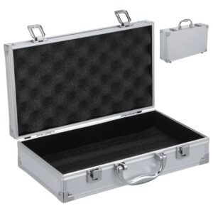 Caja De Herramientas De Aluminio Portátil Estuche Rígido 1 C Plata