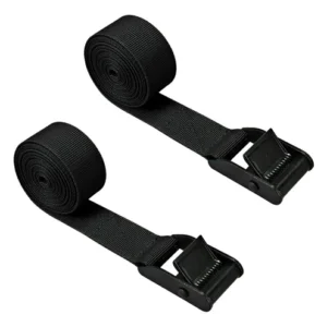 Correa De Amarre Premium 2 Piezas 1 X 2m Hasta 318kg Black 2pcs