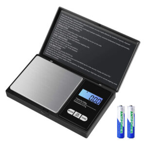 Báscula Gramera Digital De Bolsillo 500g Precisión 0 01g Neg Negro 0 G