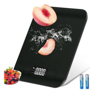 Báscula De Cocina Digital Acero Inoxidable 10kg Función Tara Negro