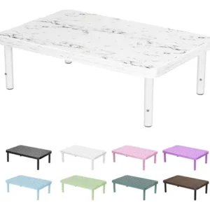 Soporte Para Monitor Ajustable Con Almacenamiento Mármol Mármol