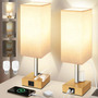 Lámpara De Mesa 2pack Usb 3 Temperaturas Luz Led Beige