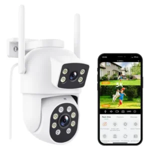 Cámara De Seguridad Exterior 4k Doble Lente Visión Nocturna A9q